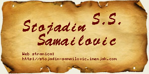 Stojadin Samailović vizit kartica
